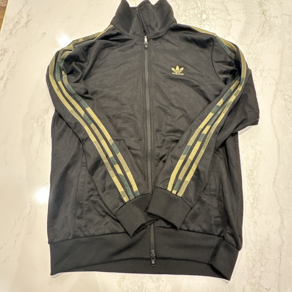 ADIDAS ORIGINALS Trefoil Superstar Track Tops Jacket Black Camo Medium